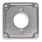 Raco Box Cover, Square Box Type, 2 Gang, Galvanized Zinc, Single Receptacle Cover Type 811C - alternate 1