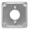 Raco Box Cover, Square Box Type, 2 Gang, Galvanized Zinc, Single Receptacle Cover Type 812C - alternate 1