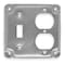 Raco Box Cover, Switch Box Type, 2 Gang, Galvanized Zinc, Duplex Receptacle Cover Type 906C - alternate 1