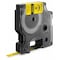 Dymo RHINO (R) Heat Shrink Tube Label 1/4" x 60"H, Black on Yellow 18052 - alternate 2