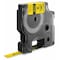 Dymo RHINO (R) Heat Shrink Tube Label 3/8" x 60"H, Black on Yellow 18054 - alternate 2