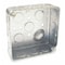 Raco Electrical Box, Square, 2 Gangs, Galvanized Zinc, 1-1/2 in D, 4 in W, 4 in L, 21 cu in Capacity 190 - alternate 1