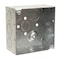 Raco Electrical Box, Square, 2 Gangs, Galvanized Zinc, 2-1/8 in D, 4 in W, 4 in L, 30.3 cu in Capacity 232 - alternate 1