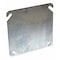 Raco Box Cover, Square Box Type, 2 Gang, Galvanized Zinc, Blank Cover Type 752 - alternate 1