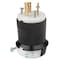 Hubbell Wiring Device-Kellems Locking Plug, L6-20P, 20 A, 250V AC, Single Phase, 2 Pole, Screw Terminals, Black, White HBL2321 - alternate 1