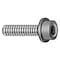 Zoro Select M6-1.00 Socket Head Cap Screw, Socket Flanged, Black Oxide Steel, 25 mm Length, 10 PK SCFS206025-010P1 - alternate 1