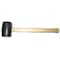 Westward 2 lb Rubber Mallet, 3 1/2 in Face Dia., 13 3/8 in L Wood Handle 6DWK9 - alternate 1