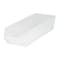 Quantum Storage Systems Shelf Storage Bin, Polypropylene, Clear, 4 in H, 6 5/8 in W, 17 7/8 in L QSB104CL - alternate 1