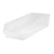 Quantum Storage Systems Shelf Storage Bin, Polypropylene, Clear, 4 in H, 8 3/8 in W, 17 7/8 in L QSB108CL - alternate 1