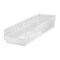 Quantum Storage Systems Shelf Storage Bin, Polypropylene, Clear, 4 in H, 6 5/8 in W, 23 5/8 in L QSB106CL - alternate 1