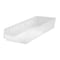 Quantum Storage Systems Shelf Storage Bin, Polypropylene, Clear, 4 in H, 8 3/8 in W, 23 5/8 in L QSB114CL - alternate 1