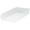 Quantum Storage Systems Shelf Storage Bin, Polypropylene, Clear, 4 in H, 11 1/8 in W, 23 5/8 in L QSB116CL - alternate 2