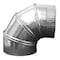 Greenseam 90 Degree Elbow For 8" Dia Duct, 11" L, 26 ga Galvanized Steel, Crimped End, -1 to 2" wc Pressure GRAE890GA26 - alternate 1