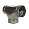 Greenseam Round Duct Tee, 4 in Duct Dia, Galvanized Steel, 26 ga GA, 4 in W, 10-1/2" L, 8 in H GRFTJ4GA26 - alternate 1