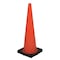 Zoro Select Traffic Cone, PVC, Non-Reflective, 28 in Height, 7 lb, Orange 6FHC0 - alternate 2