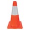 Zoro Select Traffic Cone, PVC, High-Intensity Prismatic, 18 in Height, 3 lb, Orange 6FHC5 - alternate 1