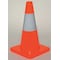 Zoro Select Traffic Cone, PVC, High-Intensity Prismatic, 18 in Height, 3 lb, Orange 6FHC5 - alternate 5