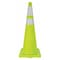 Zoro Select Traffic Cone, PVC, High-Intensity Prismatic, 36 in Height, 10 lb, Lime 6FHA8 - alternate 1