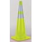 Zoro Select Traffic Cone, PVC, High-Intensity Prismatic, 36 in Height, 10 lb, Lime 6FHA8 - alternate 2