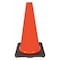 Zoro Select Traffic Cone, Standard Shape, PVC, 18 in H, Orange, Non-Reflective, Black Base 6FHA9 - alternate 1