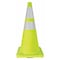 Zoro Select Traffic Cone, PVC, High-Intensity Prismatic, 28 in Height, 7 lb, Lime 6FHA7 - alternate 1