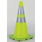 Zoro Select Traffic Cone, PVC, High-Intensity Prismatic, 28 in Height, 7 lb, Lime 6FHA7 - alternate 2