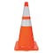 Zoro Select Traffic Cone, PVC, High-Intensity Prismatic, 28 in Height, 7 lb, Orange 6FHC6 - alternate 1