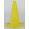 Zoro Select Traffic Cone, PVC, Non-Reflective, 18 in Height, 2.2 lb, Lime 6FHA3 - alternate 3