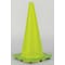 Zoro Select Traffic Cone, PVC, Non-Reflective, 28 in Height, 7 lb, Lime 6FHA4 - alternate 2