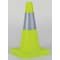 Zoro Select Traffic Cone, PVC, High-Intensity Prismatic, 18 in Height, 2.2 lb, Lime 6FHA6 - alternate 2