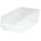 Quantum Storage Systems Shelf Storage Bin, Polypropylene, Clear, 4 in H, 6 5/8 in W, 11 5/8 in L QSB102CL - alternate 2