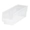 Quantum Storage Systems Shelf Storage Bin, Polypropylene, Clear, 4 in H, 4 1/8 in W, 11 5/8 in L QSB101CL - alternate 1