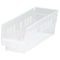 Quantum Storage Systems Shelf Storage Bin, Polypropylene, Clear, 4 in H, 4 1/8 in W, 11 5/8 in L QSB101CL - alternate 2
