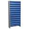 Akro-Mils Steel Enclosed Bin Shelving, 12 in D x 79 in H x 36 in W, 13 Shelves, Blue ASC1279142BLU - alternate 1