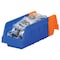 Akro-Mils Shelf Storage Bin, Plastic, Blue/Orange, 4 in H, 4 1/4 in W, 11 5/8 in L 36442BLUE - alternate 2