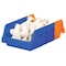 Akro-Mils Shelf Storage Bin, Plastic, Blue/Orange, 4 in H, 6 3/4 in W, 11 5/8 in L 36462BLUE - alternate 2