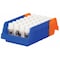 Akro-Mils Shelf Storage Bin, Plastic, Blue/Orange, 4 in H, 6 3/4 in W, 11 5/8 in L 36462BLUE - alternate 3