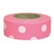Zoro Select Flagging Tape, No Legend, Fluorescent Pink/White, 1 3/16 in Wide x 150 ft Length, Vinyl, 2.5 mil PDPGW-200 - alternate 2