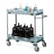 Metro Chemical-Resistant Utility Cart with Antimicrobial Lipped Plastic Shelves, Polymer, 2 Shelves CHEMX3 - alternate 2
