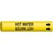 Brady Pipe Marker, Hot Water, Yellow, 4 to 6 In 4079-D - alternate 1