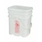 Zoro Select Plastic Pail, EZ Stor, 5 gal, White 3E538 - alternate 1