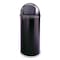 Rubbermaid Commercial Marshal 15 gal Round Indoor Plastic Can, Black, None, Plastic, Not Applicable FG816088BLA - alternate 1