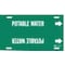 Brady Pipe Marker, Potable Water, Gn, 6to7-7/8 In 4111-F - alternate 1