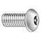 Tamper-Pruf Screws 3/8"-16 x 3/4 in Hex Button Tamper Resistant Screw, Plain Finish, 18-8 Stainless Steel, 5 PK 22400 - alternate 1