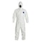 Dupont Tyvek 400 Hooded Disposable Coveralls, Zipper, Elastic Wrist, Elastic Ankle, White, Medium, PK25 TY127SWHMD002500 - alternate 1