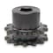 Tsubaki Double Strand Sprocket, Plain, 40-2 Chain Size, 1/2 Bore Dia., 13 # of Teeth D40B13H - alternate 1