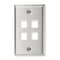 Hubbell Premise Wiring Wall Plate, 3 Port SSF14 - alternate 1