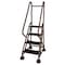 Cotterman 66 in H Steel Rolling Ladder, 4 Steps, 450 lb Load Capacity ST-421 A2 C4 P5 - alternate 1