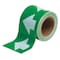 Brady Arrow Tape, Vinyl, 4 in W x 90 ft. L, Adhesive Mounting, White/Green 91290 - alternate 1