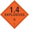 Brady Vehicle Placard, Explosives 1.4 63332 - alternate 1